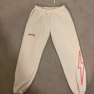 Starfit cream and pink joggers